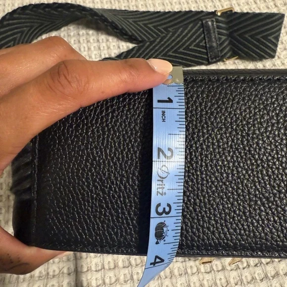 Marc Jacobs Black Crossbody Bag with Gold Accents